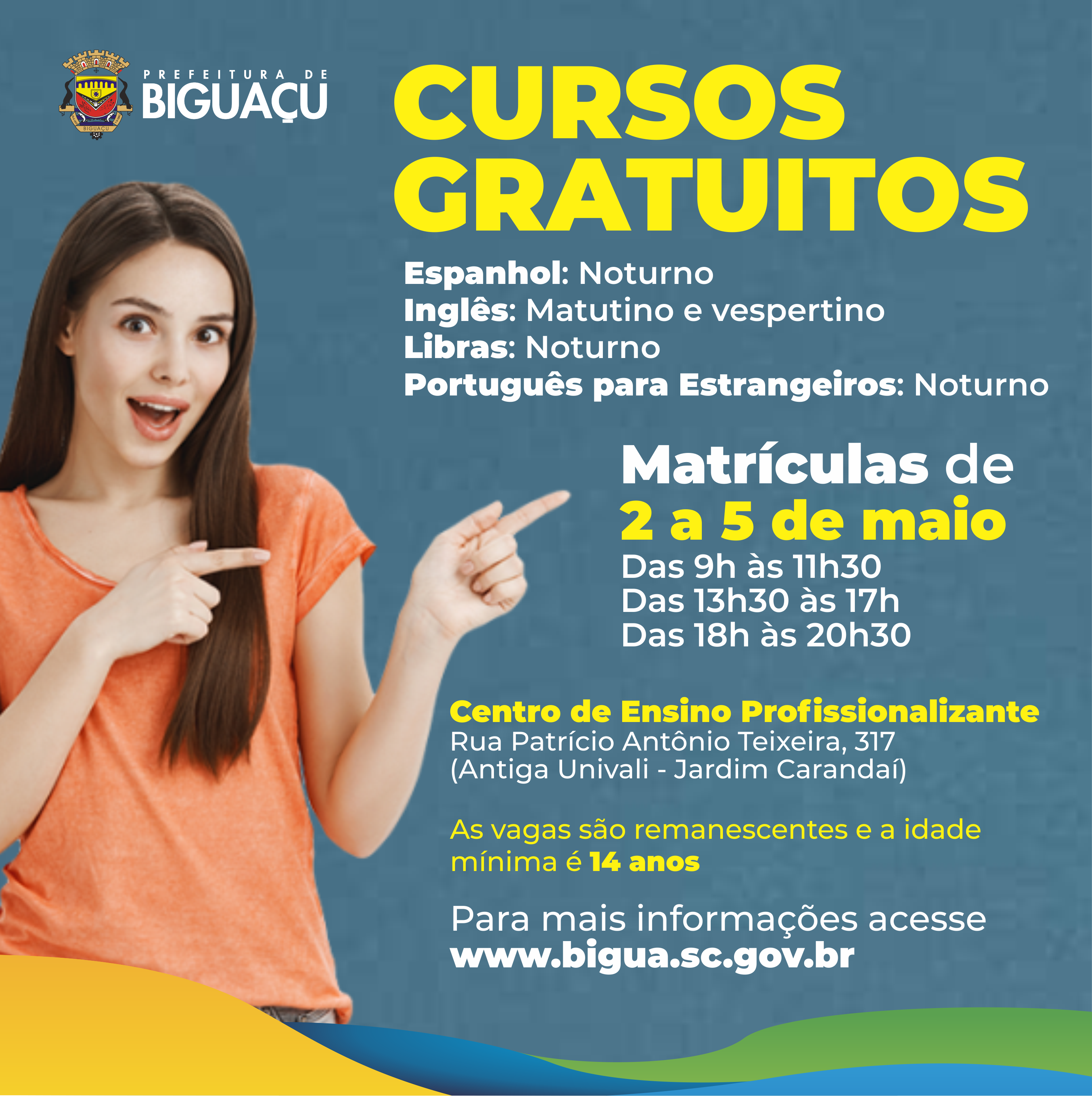 Cursos gratuitos de Idiomas: matrícula grátis